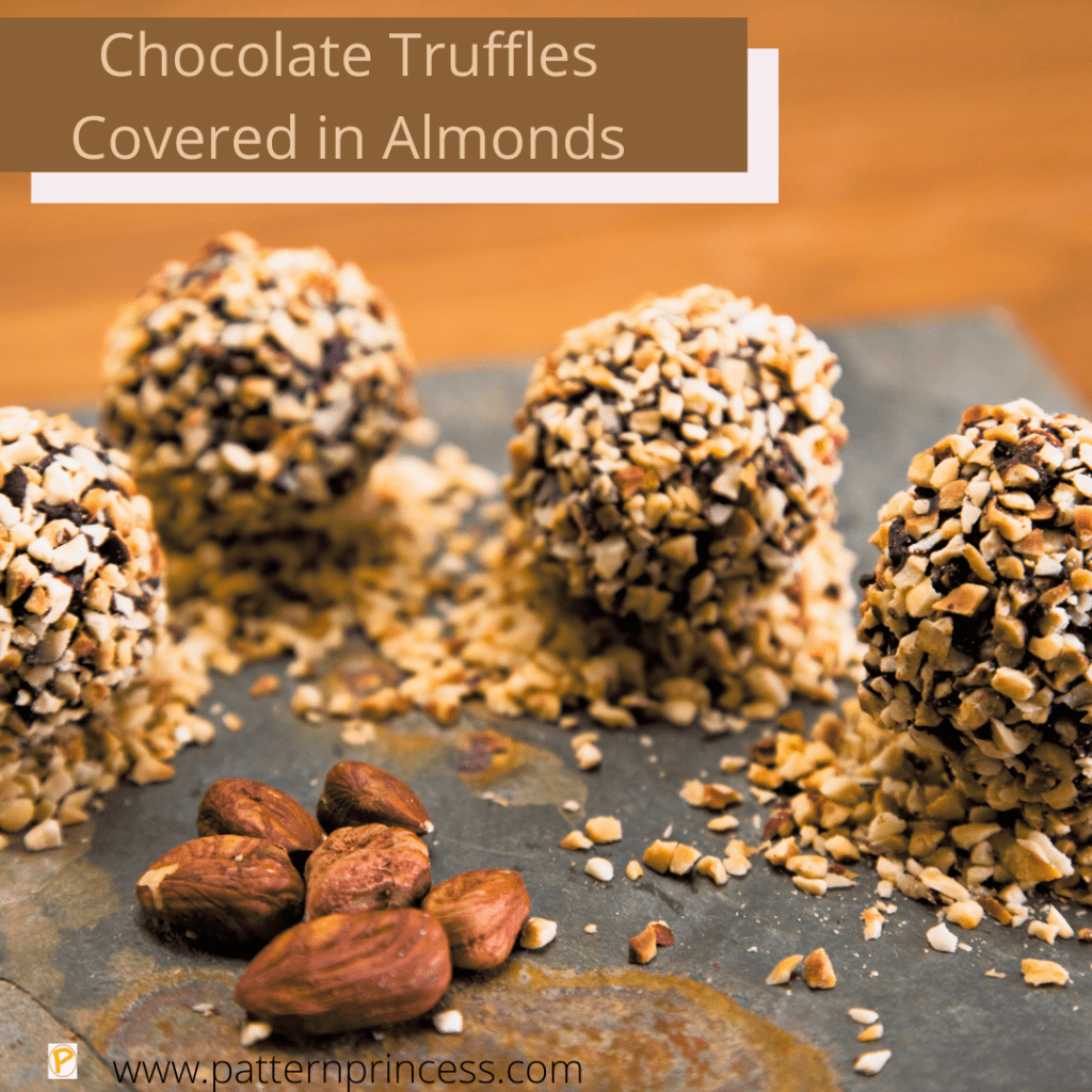 Chocolate Truffles Covered in Almonds