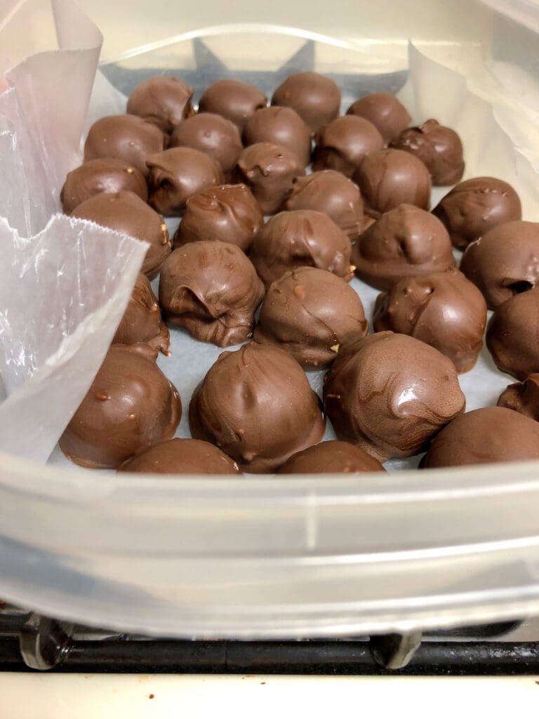 Storing Peanut Butter Balls