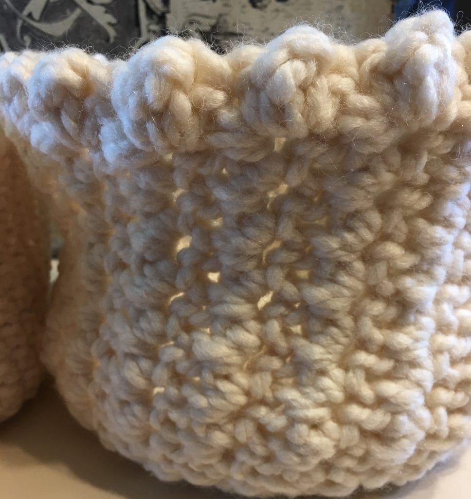 HDC and SC crochet basket