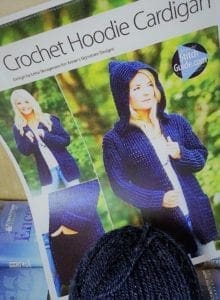 Crochet Hoodie Cardigan close up