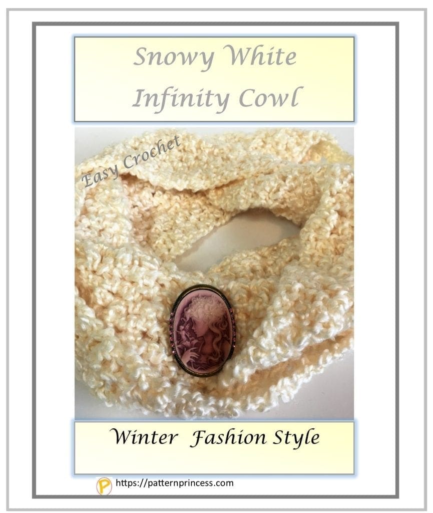 Snowy White Infinity Cowl 1