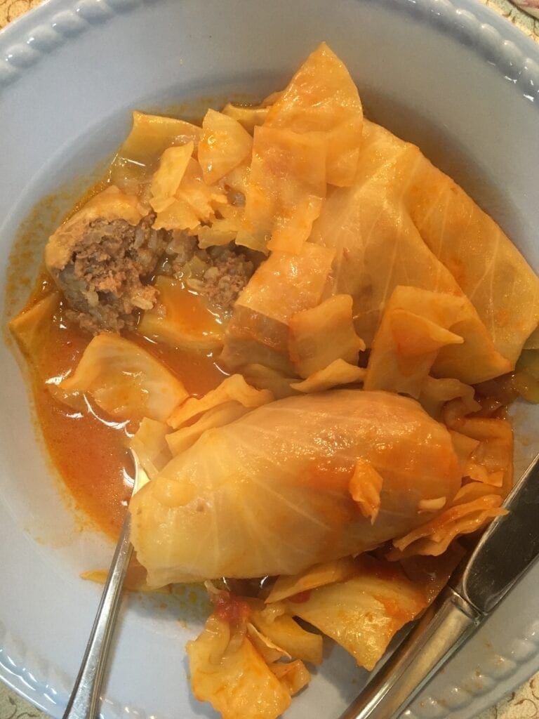 Cabbage Rolls Served