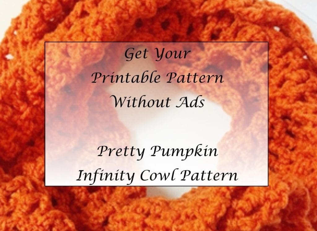 Pretty Pumpkin Infinity Cowl Pattern Printable