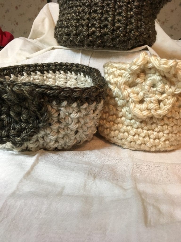 Crochet Basket Display