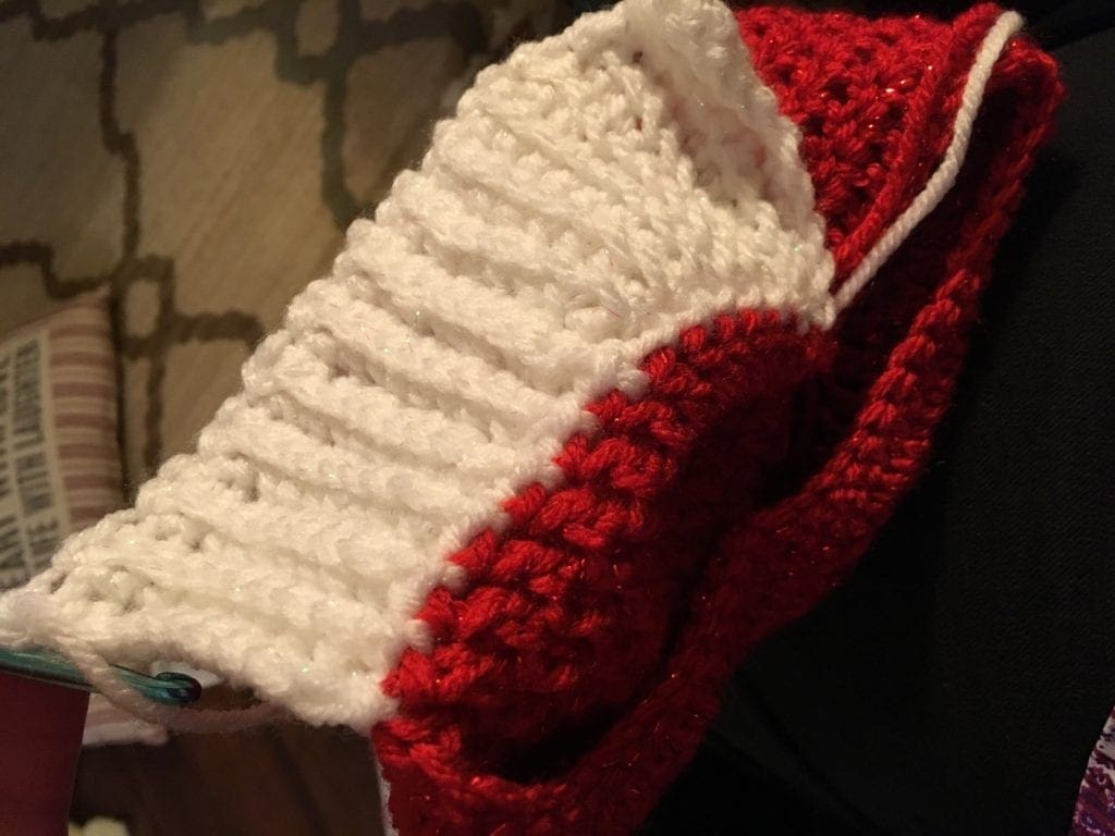 Crocheting hat brim Continued