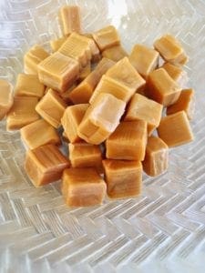 Unwrapped caramels