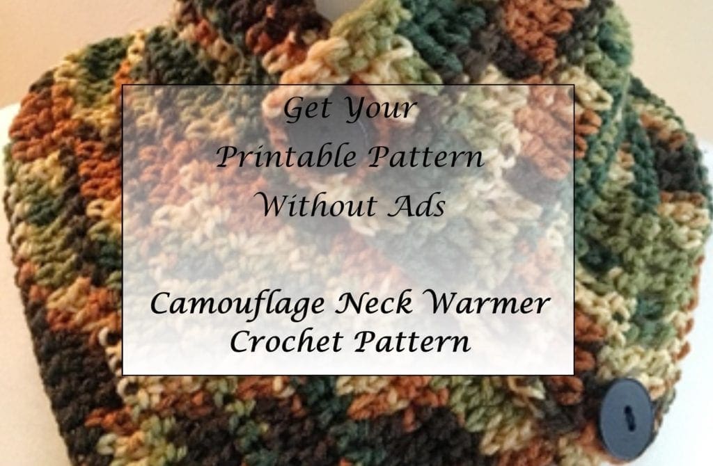 Camouflage Neck Warmer Crochet Pattern Printable