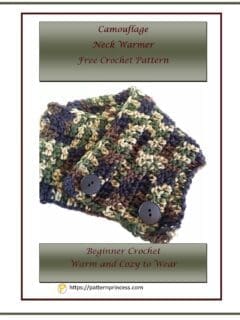 Camouflage Neck Warmer Free Crochet Pattern 1