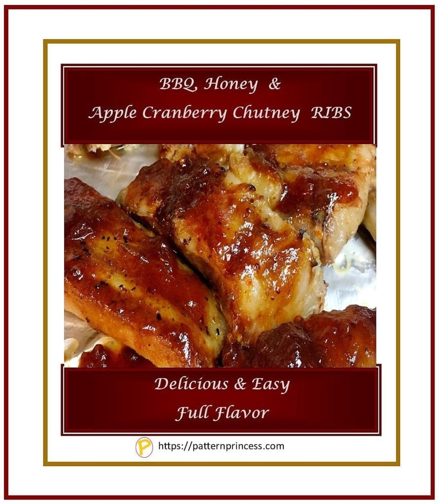 BBQ Honey Apple Cranberry Chutney RIBS 1