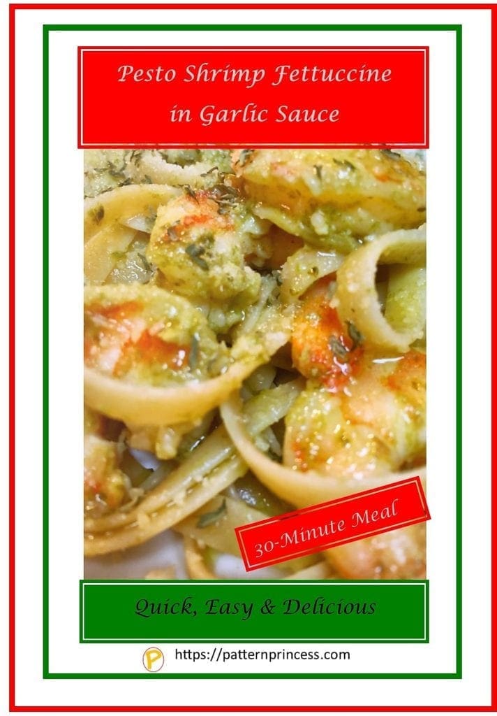 Pesto Shrimp Fettuccine in Garlic Sauce 1