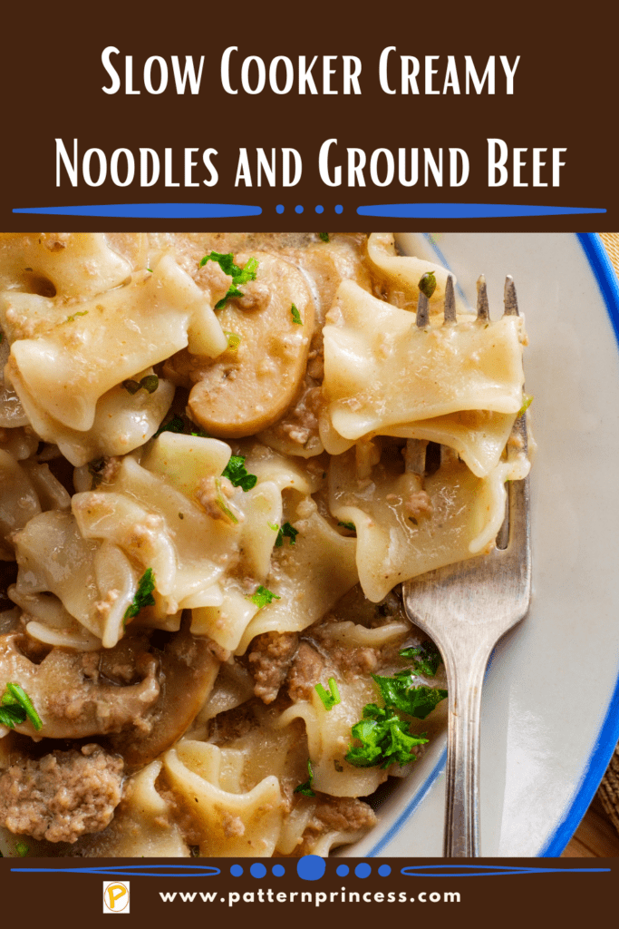 Slow Cooker Creamy Noodles and Ground Beef