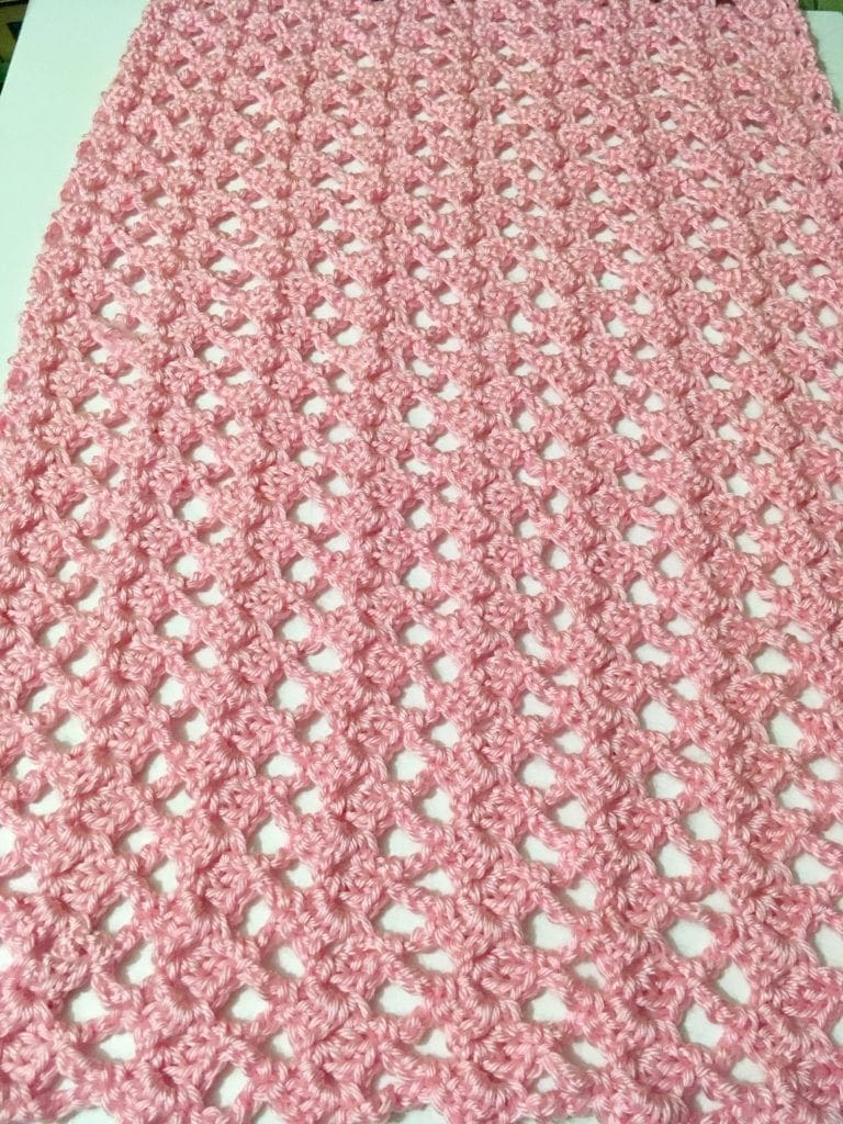 Victoria Lacy Shawl laying flat