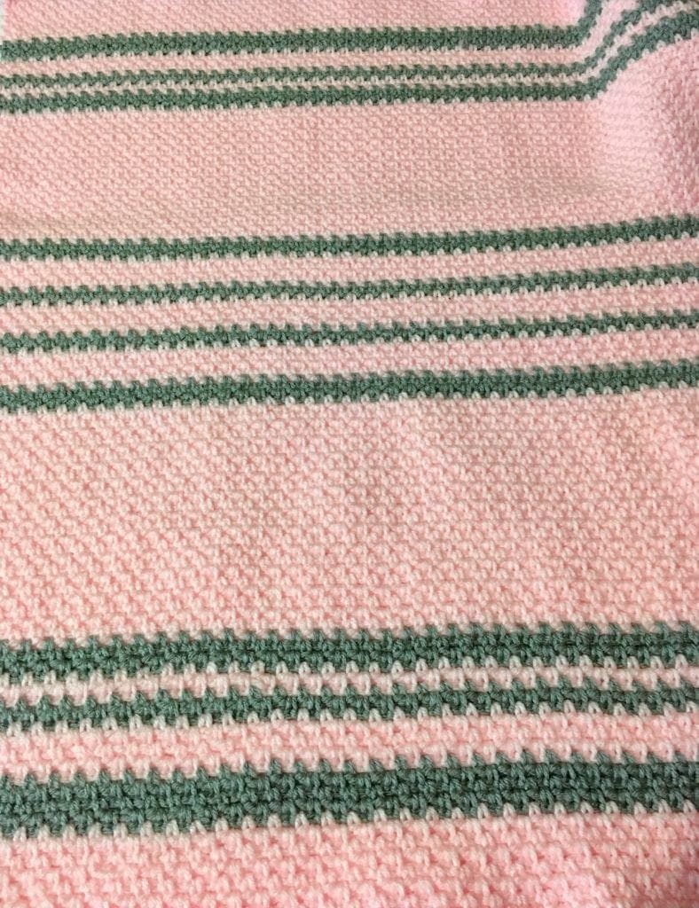 Modern Heirloom Baby Afghan laying flat