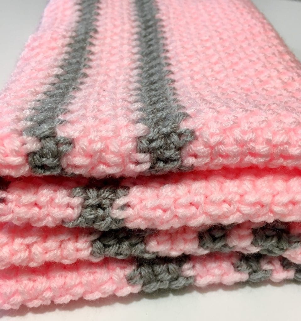 Modern Heirloom Baby Afghan folded