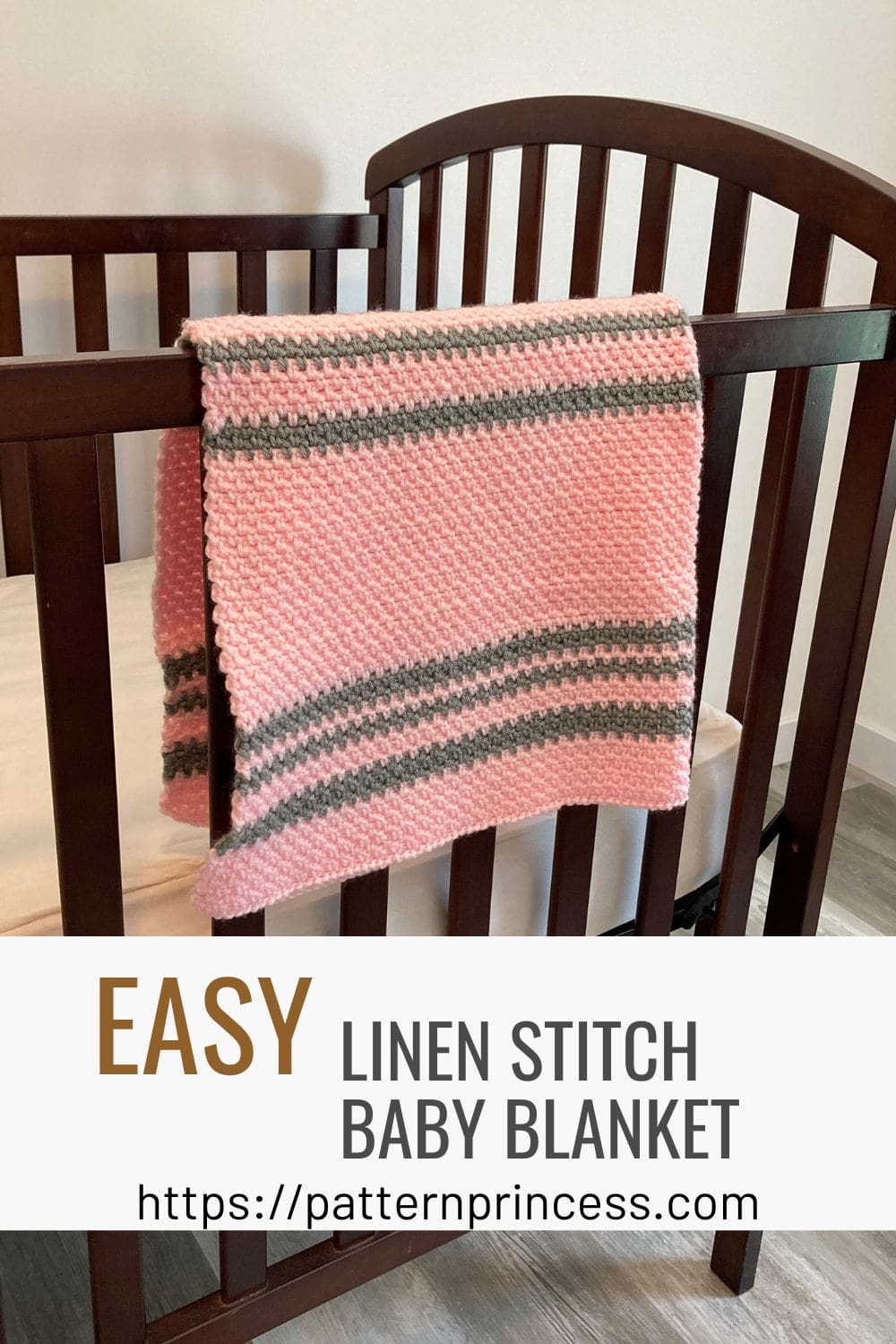 Easy Linen Stitch Baby Blanket