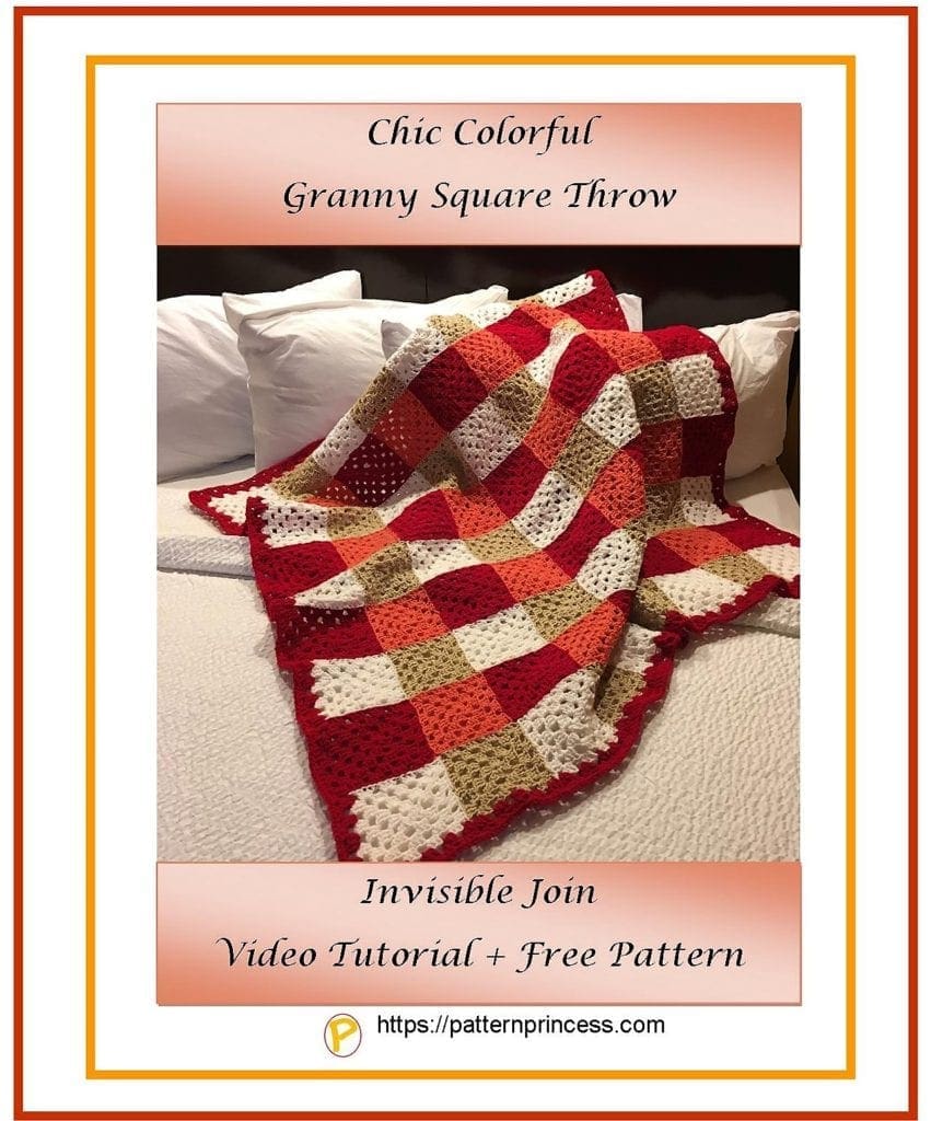Chic Colorful Granny Square Throw 1