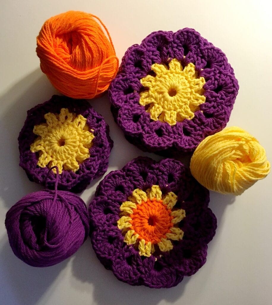 Colorful Crochet Coaster Pattern