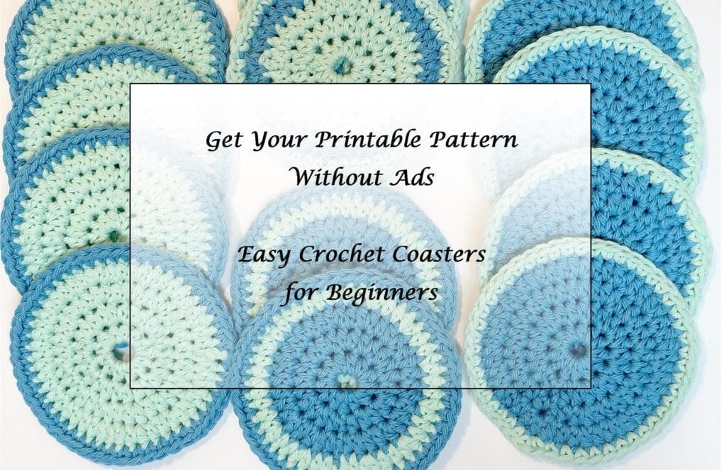 Easy Crochet Coasters for Beginners printable