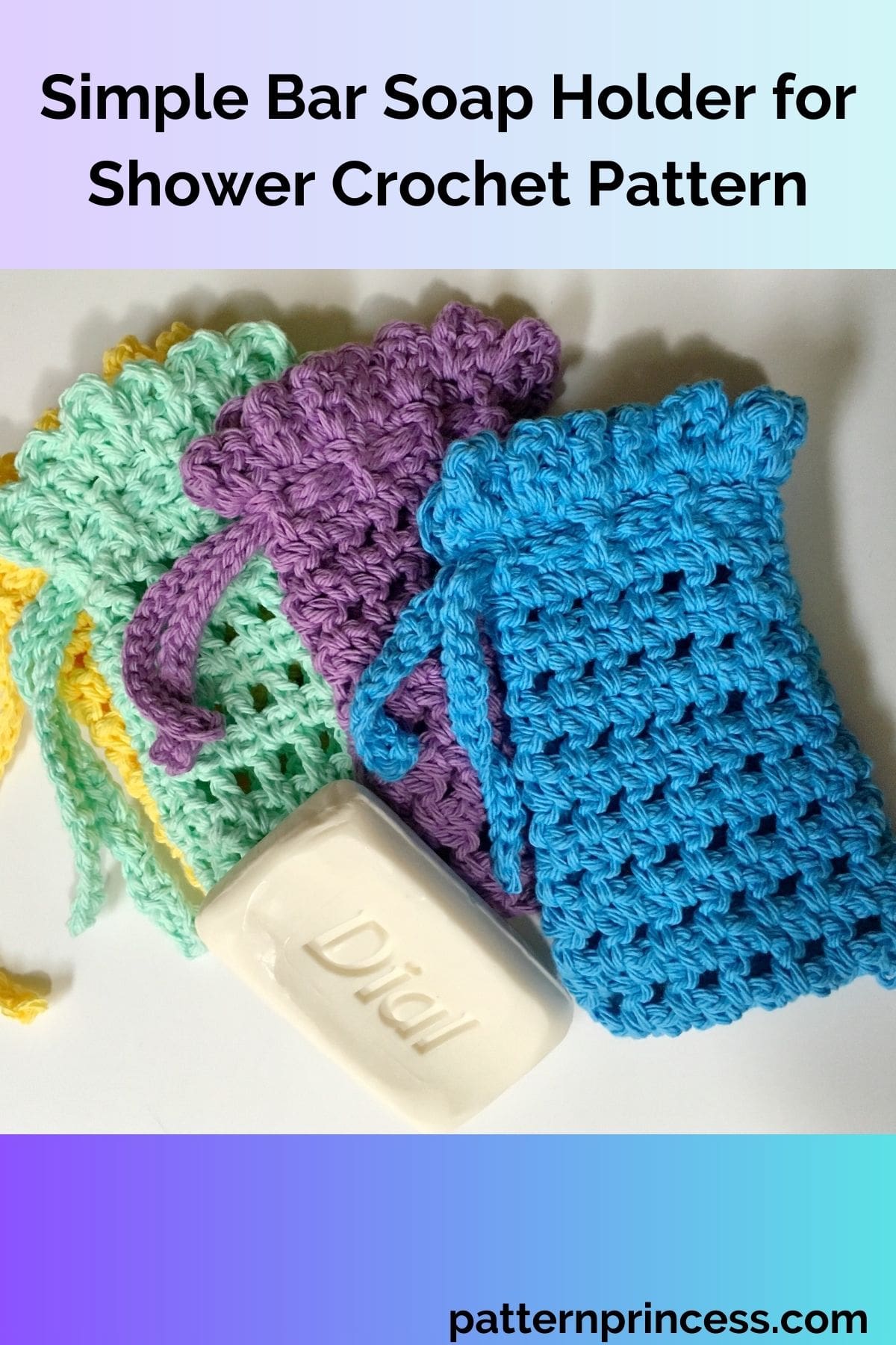 Simple Bar Soap Holder for Shower Crochet Pattern