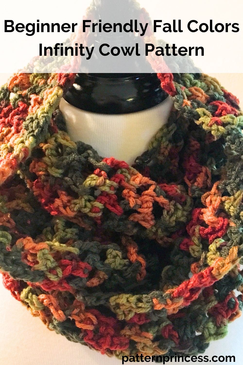 Beginner Friendly Fall Colors Infinity Cowl Pattern