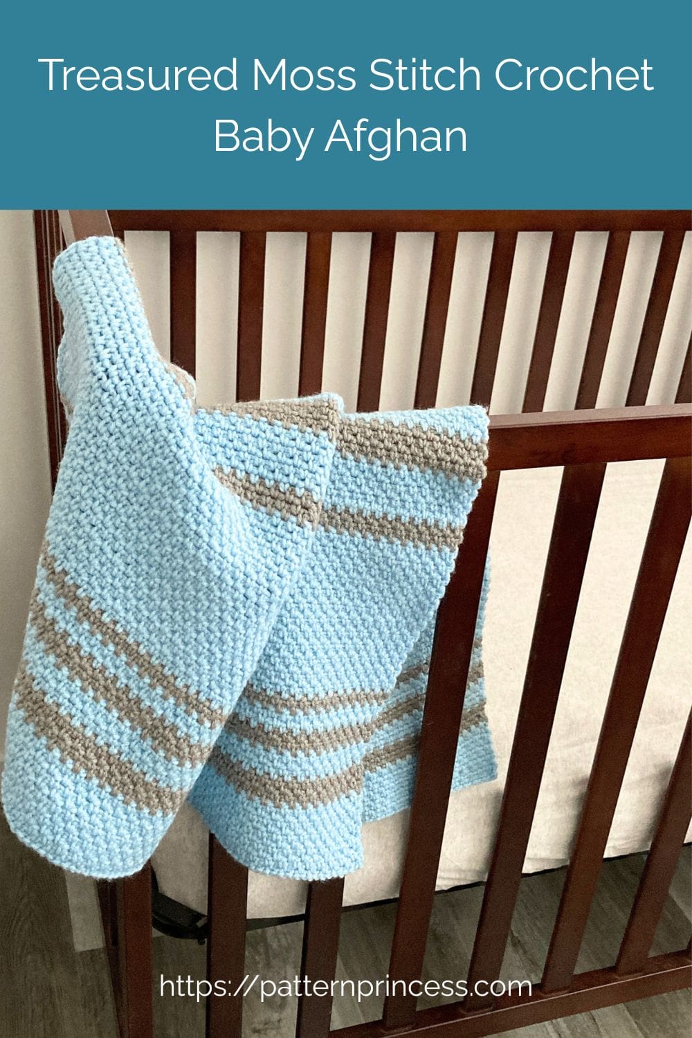 Treasured Moss Stitch Crochet Baby Afghan
