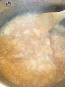 Applesauce half cooked