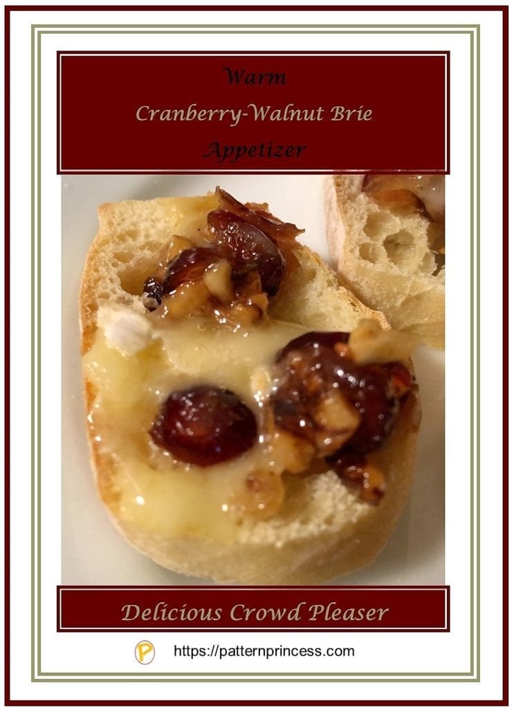 Warm Cranberry Walnut Brie Appetizer 1