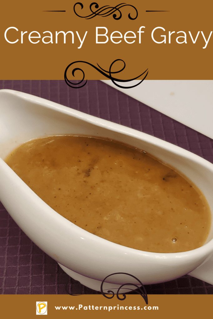 Creamy Beef Gravy in a Gravy Boat