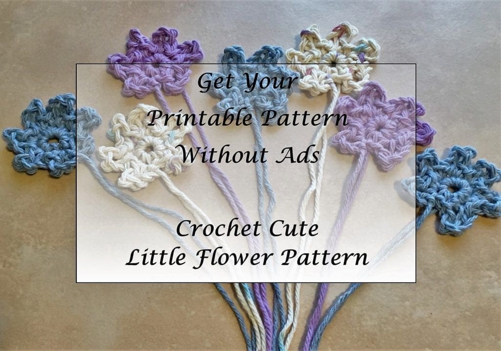 Crochet Cute Little Flower Pattern Printable