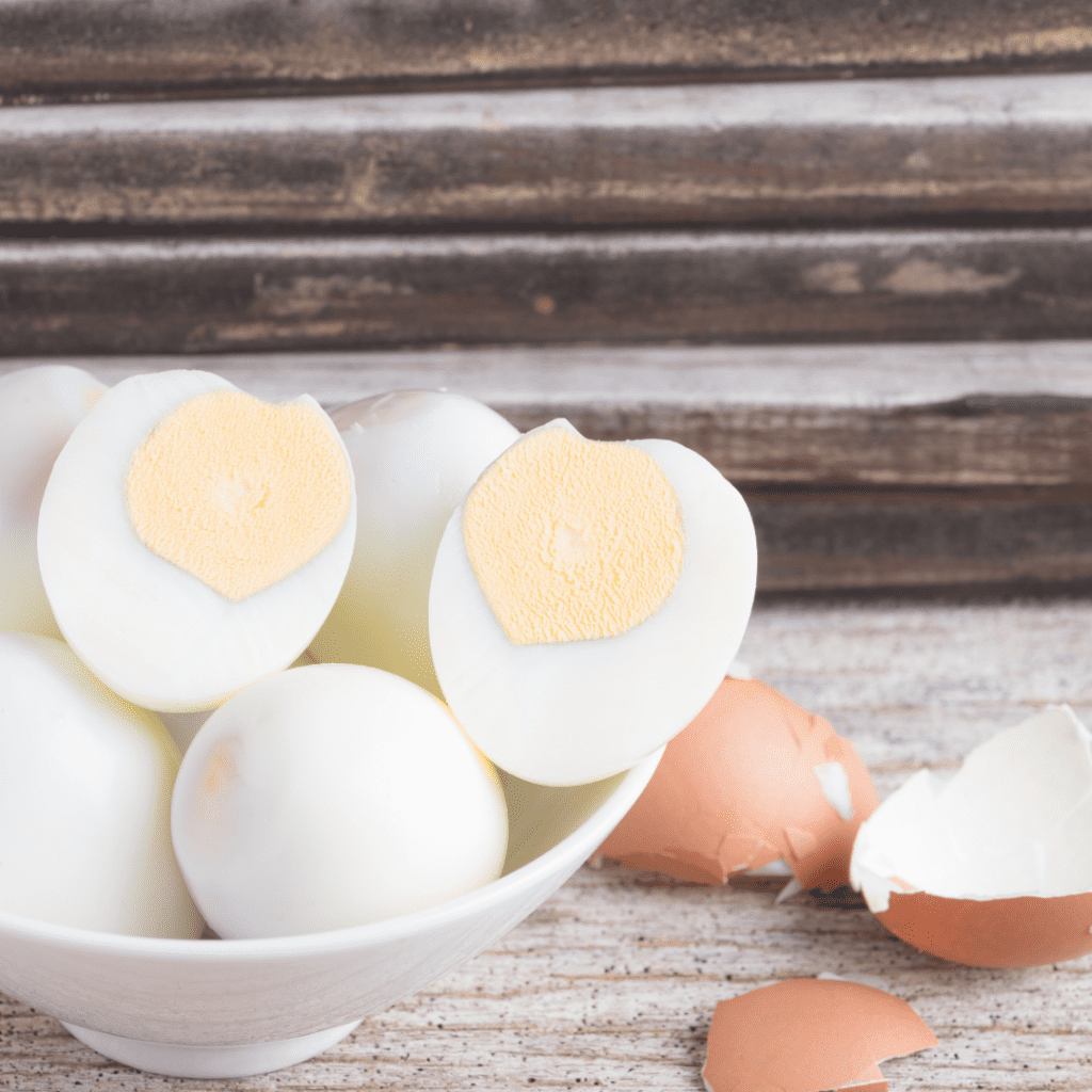 Prepping Peeled Eggs for Recipe