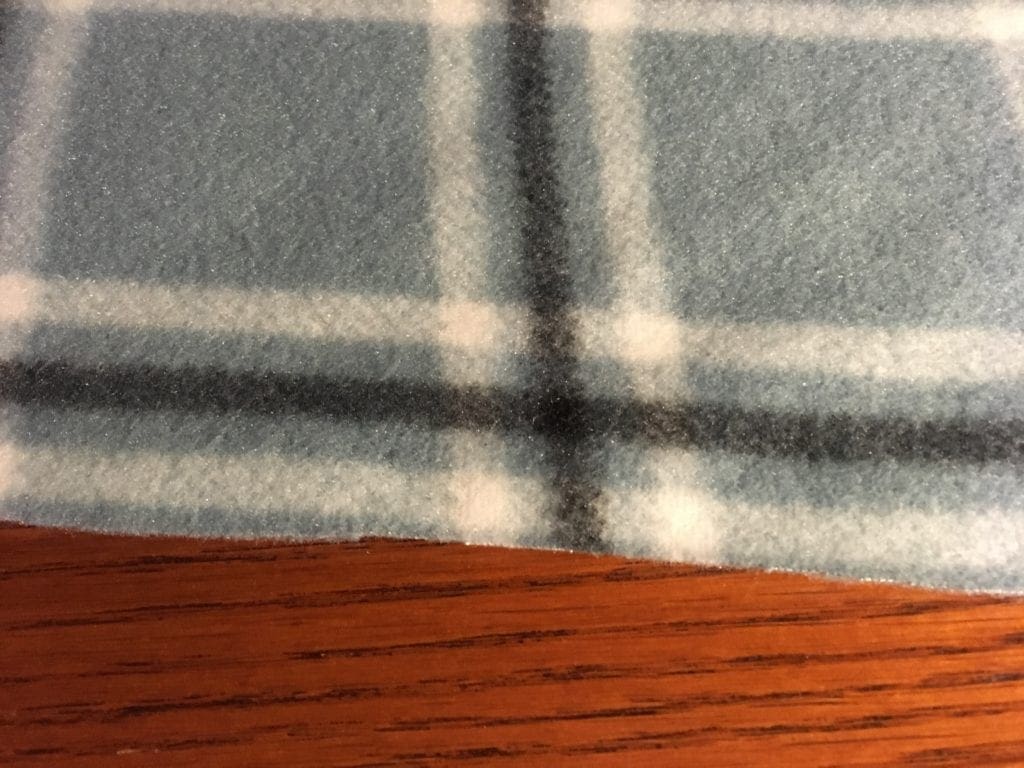 Fleece with Selvage cut off