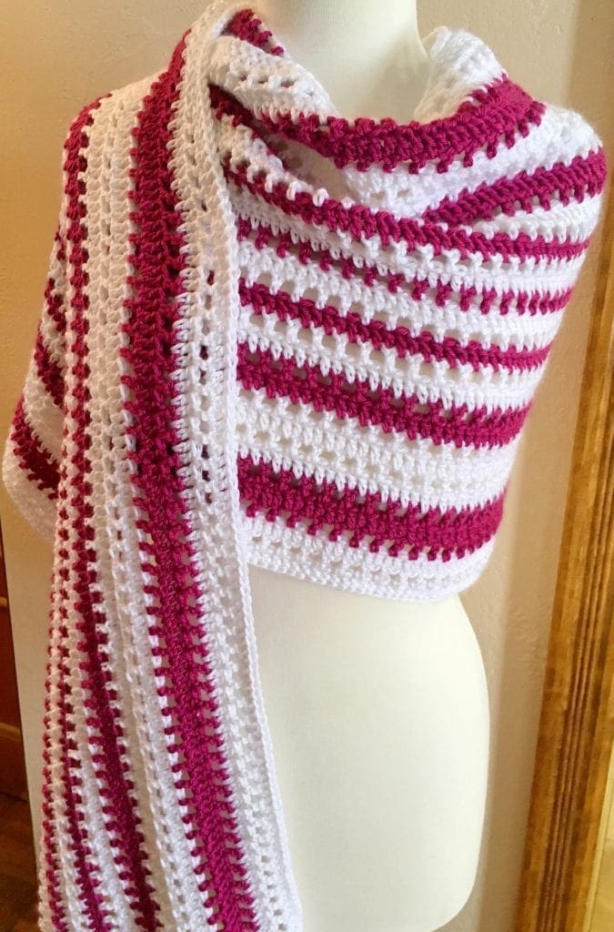 Blushing Lacy Shawl Wrapped