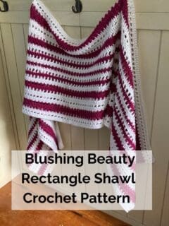 Blushing Beauty Rectangle Shawl Crochet Pattern