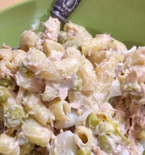 Tuna Pasta Salad Served