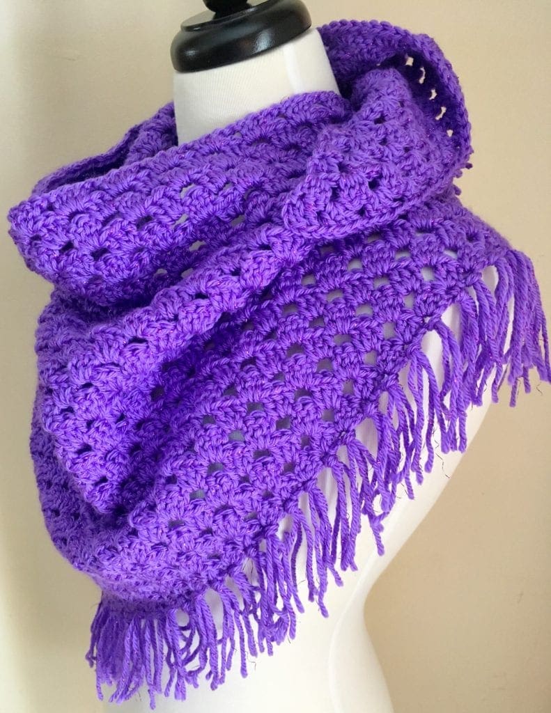 Triangle Shawl with Fringe