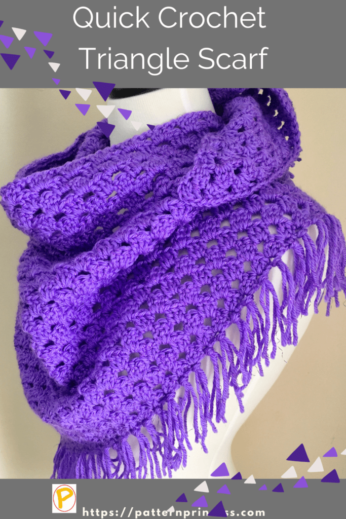 Quick Crochet Triangle Scarf