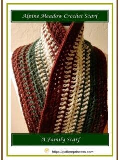 Alpine Meadow Crochet Scarf 1