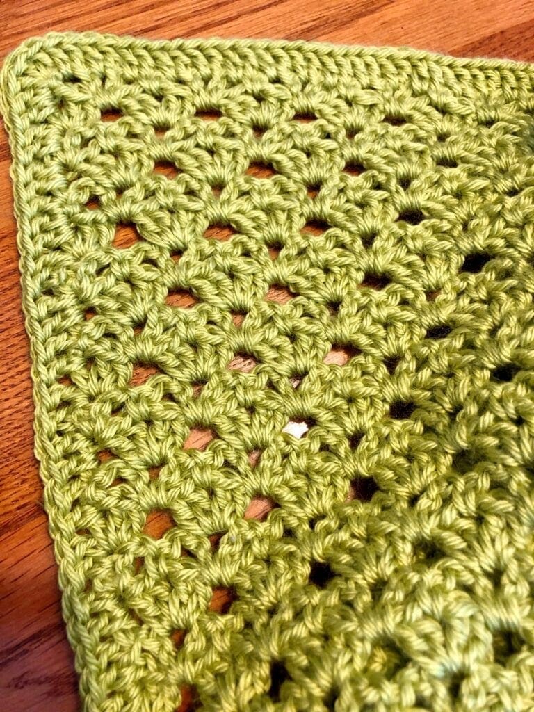 Close up of Stitches in the Soft Shell Crochet Blanket