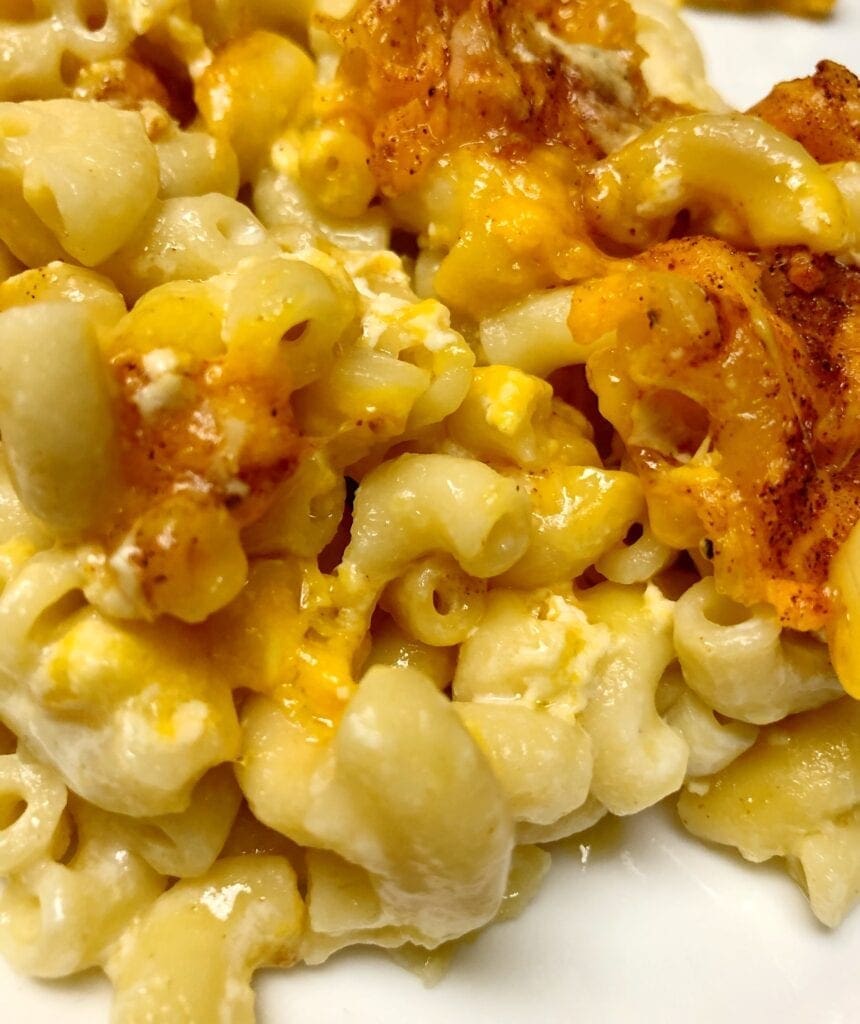 Classic Baked Macaroni and Cheese Served