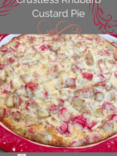 Crustless Rhubarb Custard Pie