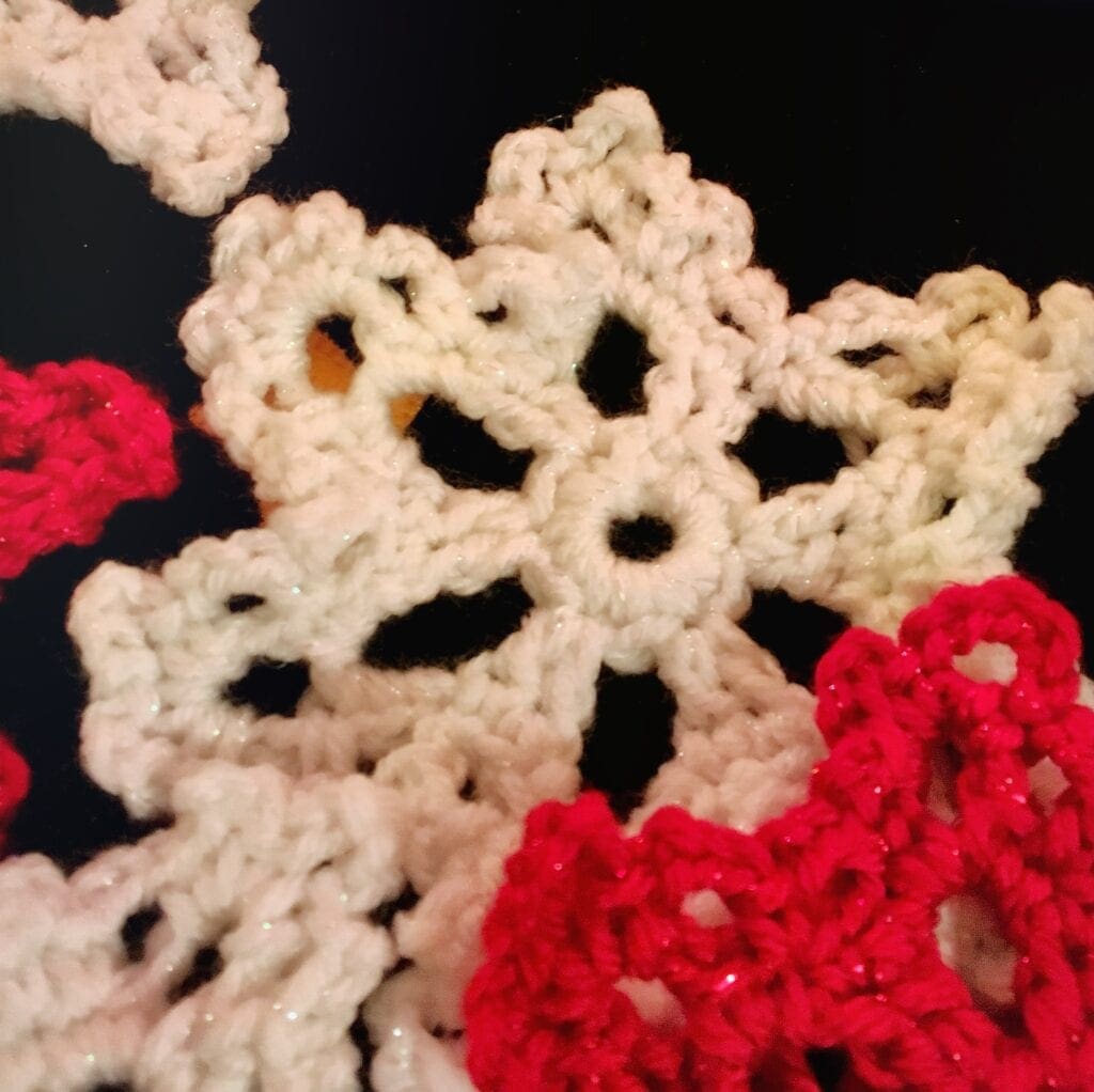 Crochet Snowflake Close up