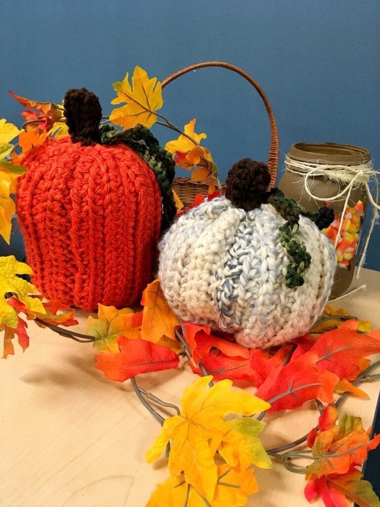 Crochet Pumpkin and White Gourd