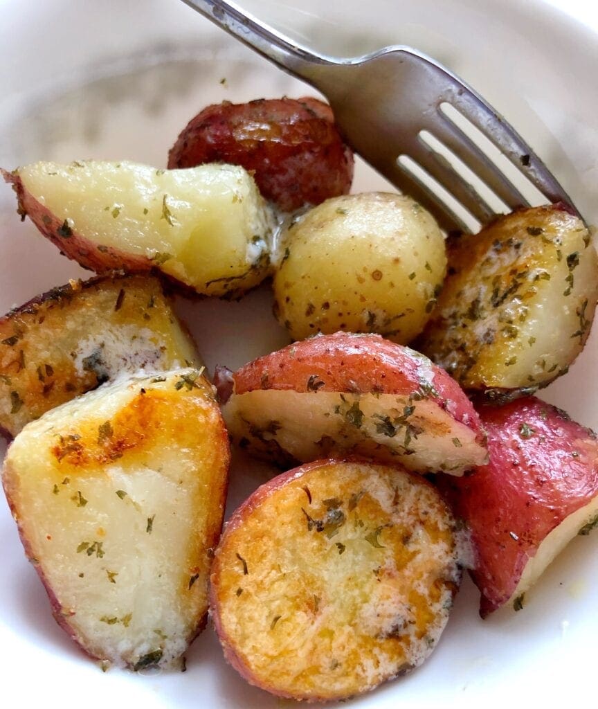 Roasted Potatoes Served