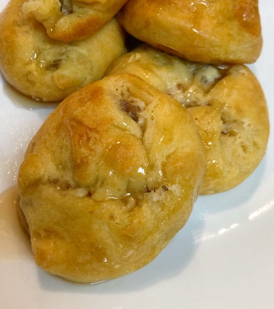 Sausage and Cream Cheese Bites Drizzled with Maple Syrup