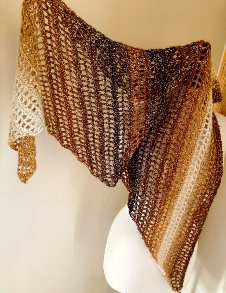 Asymmetrical Triangle Shawl Crocheted