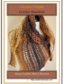 Caramel Delight Crochet Shawlette 1