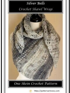 Silver Bells Crochet Shawl Wrap 1