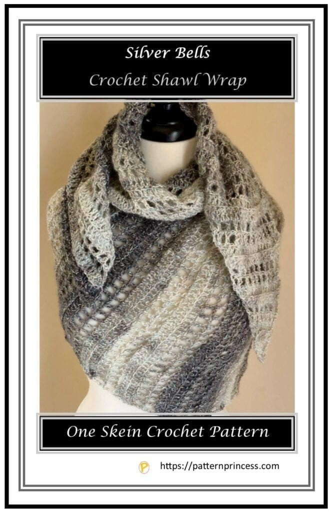 Silver Bells Crochet Shawl Wrap 1