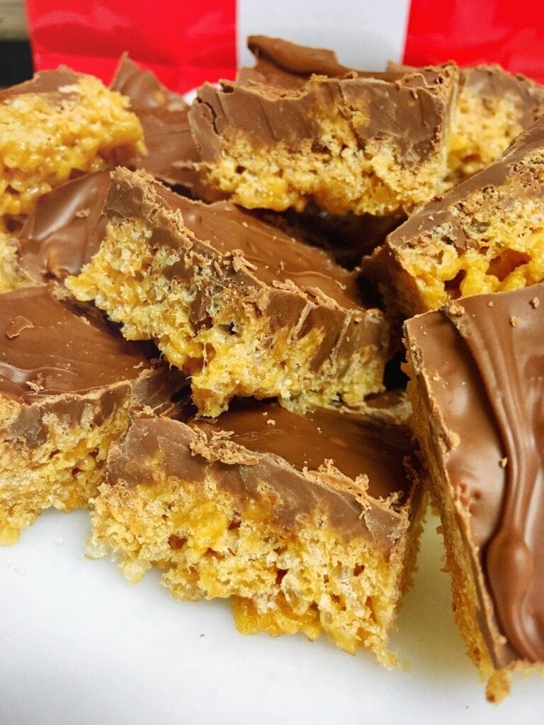 Chocolate Caramel Rice Krispie Treats