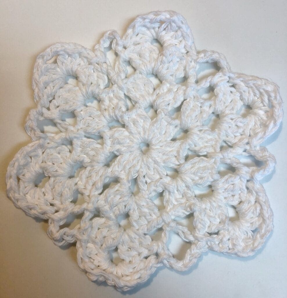 White Snowflake Coaster